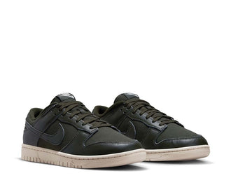 Nike Dunk Low Retro PRM Sequoia vista lateral — cuero plena flor