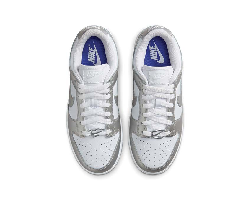 Nike Dunk Low W White / Metallic Silver - Blue Joy FV1311-100