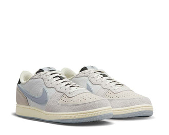 Nike Terminator Low Phantom Wolf Grey vista lateral — cuero nubuck retro