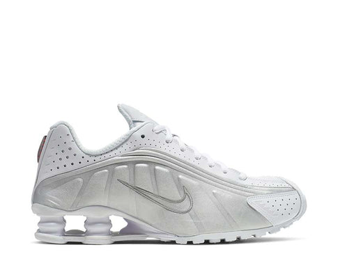 Nike Shox R4 White / Metallic Silver - Max Orange AR3565-101