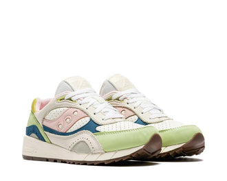Saucony Shadow 6000 Green Multi vista lateral — amortiguación ProGrid
