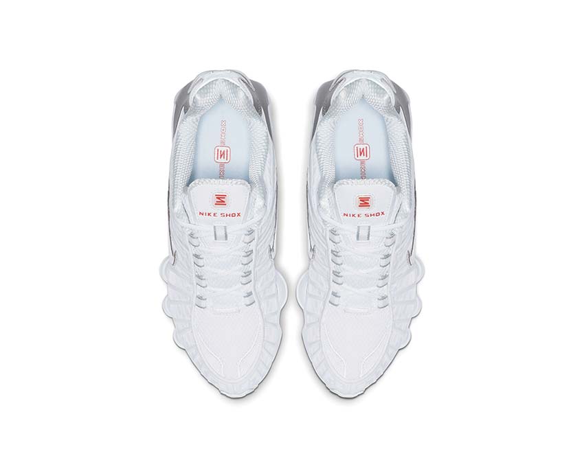 Nike Shox TL White / White - Metallic Silver - Max Orange AR3566-100