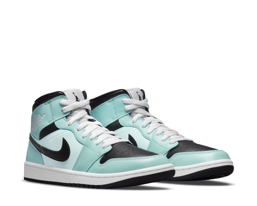 Air Jordan 1 Mid Light Dew / Black - Teal Tint - White BQ6472-300