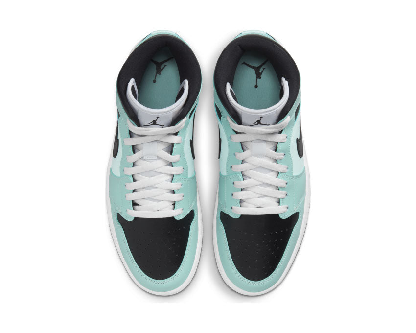 Air Jordan 1 Mid Light Dew / Black - Teal Tint - White BQ6472-300