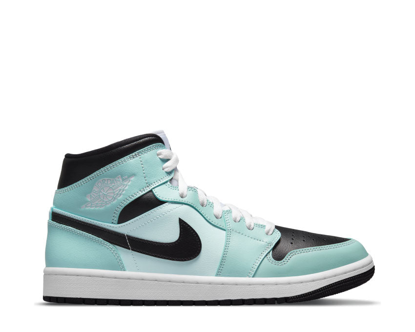 Air Jordan 1 Mid Light Dew / Black - Teal Tint - White BQ6472-300