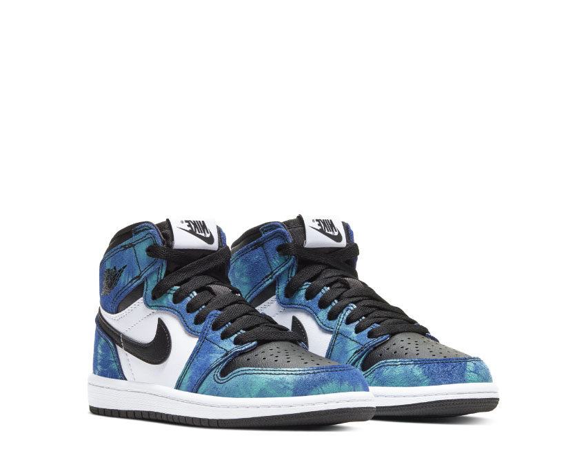 Air Jordan 1 Retro High Tie Dye PS White / Black - Aurora Green CU0449-100