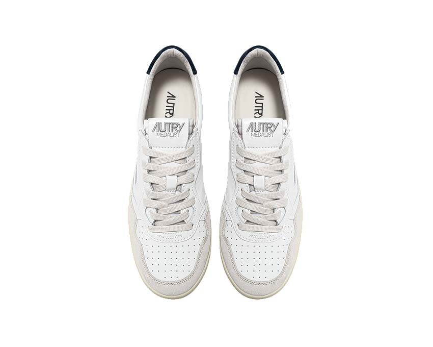 Autry 01 Low Leat / Suede White / Blue AULMLS28