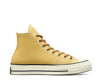 Converse Chuck 70 Hi Trailhead Gold — zapatilla mujer caña alta dorado cálido