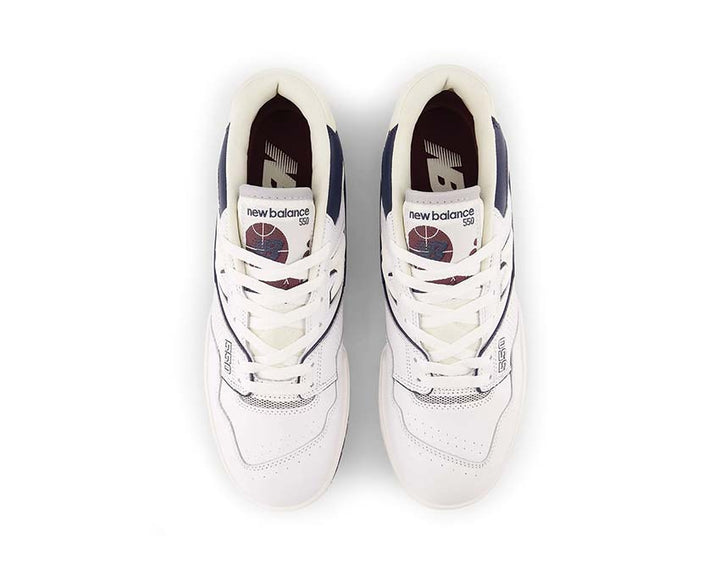 New Balance 550 White / Natural Indigo / Burgundy BB550PWB