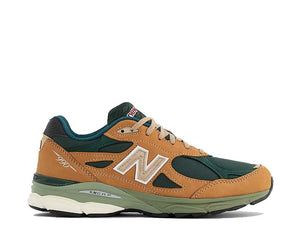 New Balance 990 Made in USA Tan/Grün — Herren Sneaker hergestellt in USA