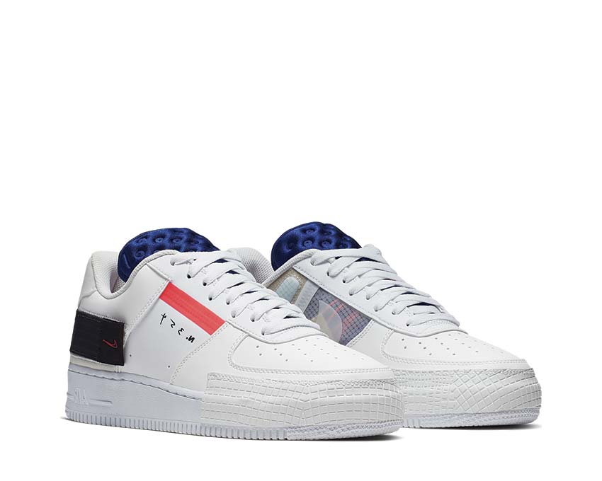 Nike AF1 TYPE Summit White Red Orbit White Black CI0054-100