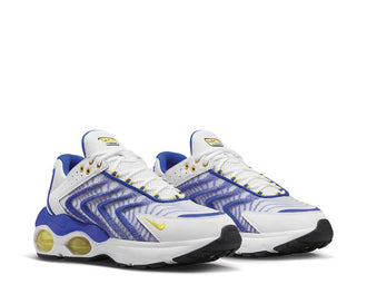Nike Air Max TW Blanco Speed Yellow vista lateral — mesh técnico Air TW