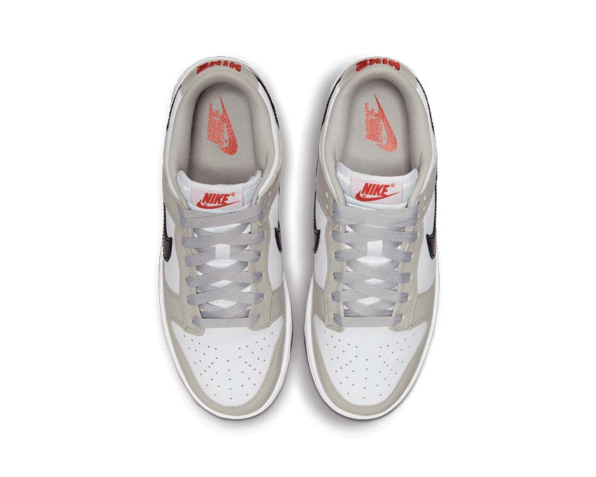 Nike Dunk Low Ess Lt Iron Ore / Black - White - University Red DQ7576-001