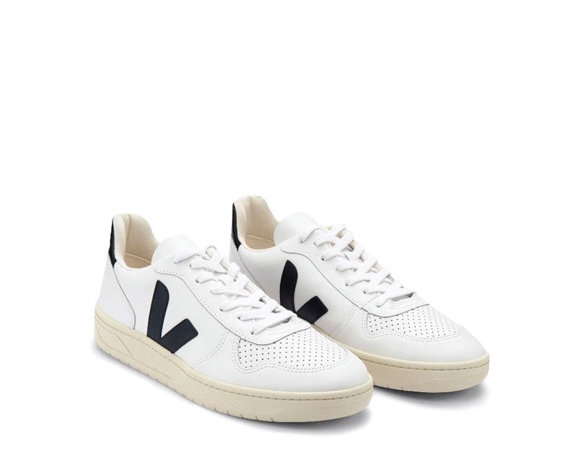 VEJA V-10 Leather White / Black VX0200005A